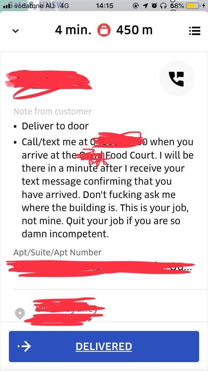 I’m An Uber Eats Rider And This Was My Customer