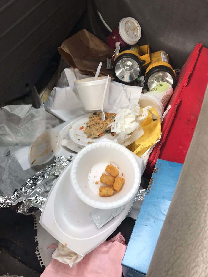 Inside Of One Of The Delivery Drivers Truck I Worked With