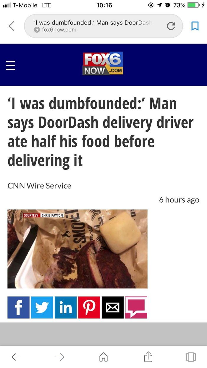 Doordash Driver Eating Customer’s Food