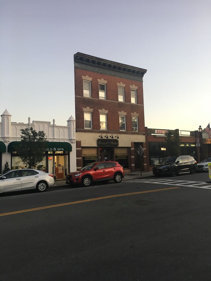 This Building On My Street Looks Two-Dimensional From A Certain Angle