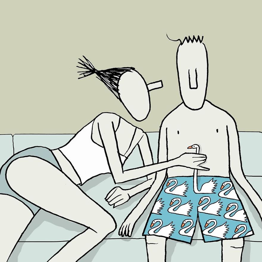 Artist Captures Moments Of Relationships Brightly In Illustrations