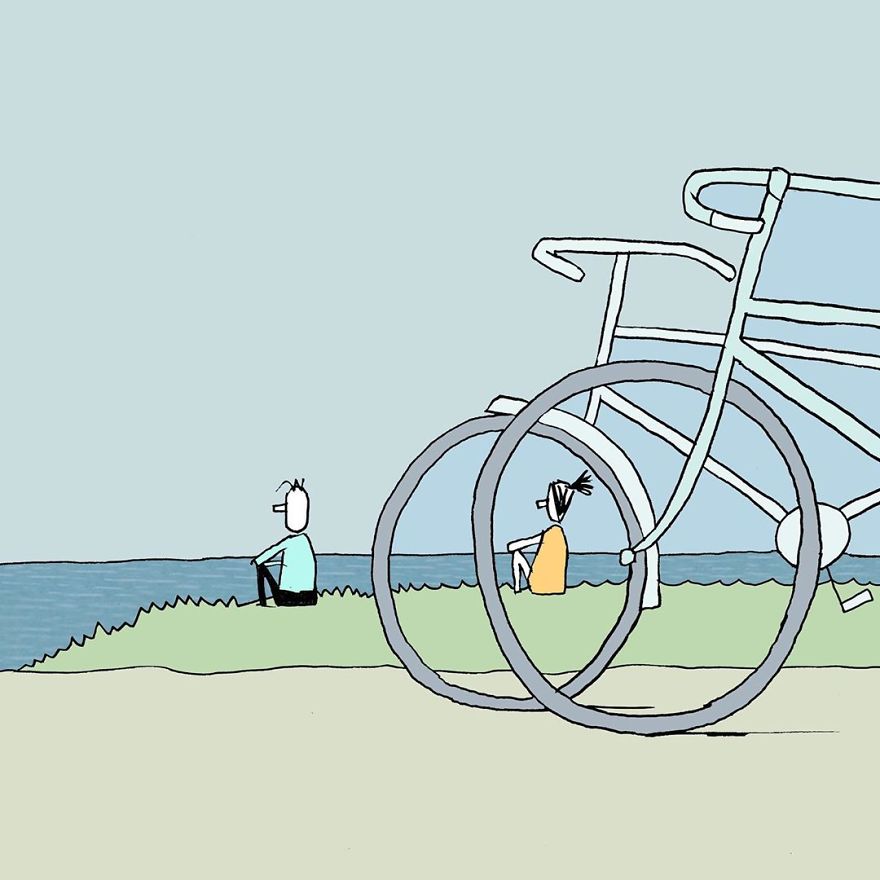 Artist Captures Moments Of Relationships Brightly In Illustrations