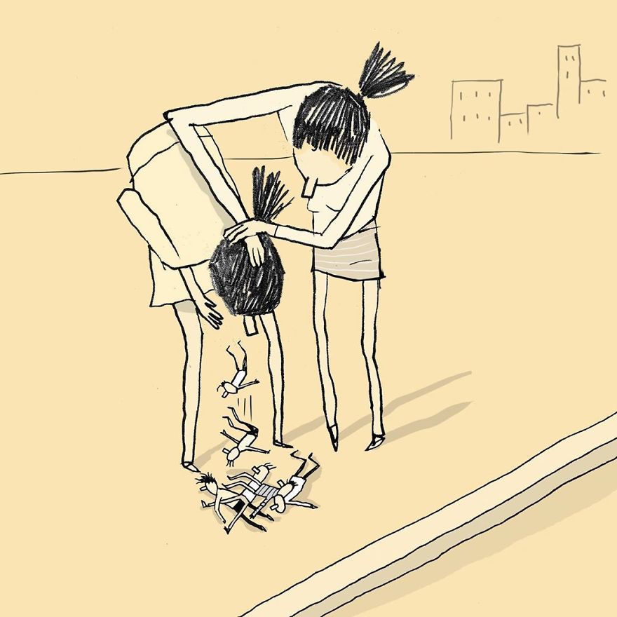 Artist Captures Moments Of Relationships Brightly In Illustrations