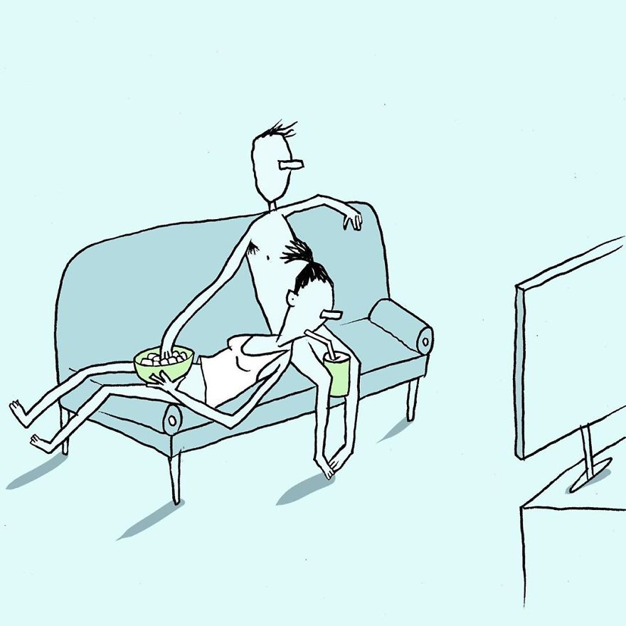 Artist Captures Moments Of Relationships Brightly In Illustrations