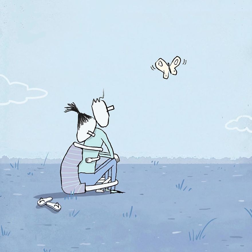 Artist Captures Moments Of Relationships Brightly In Illustrations