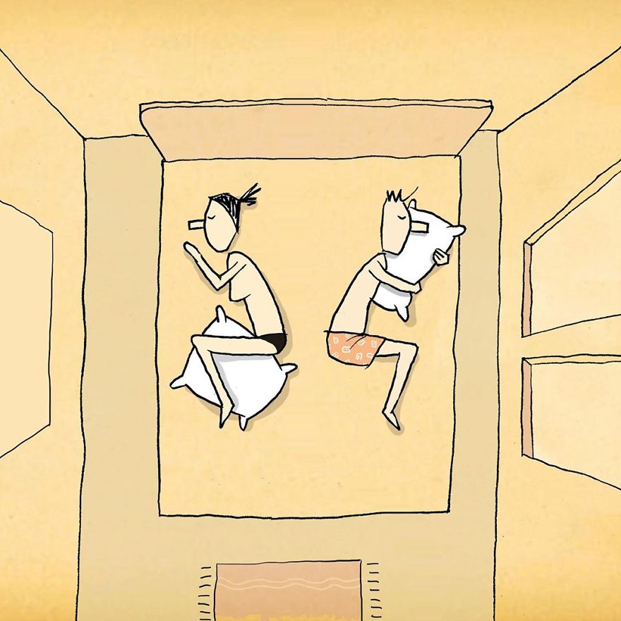 Artist Captures Moments Of Relationships Brightly In Illustrations