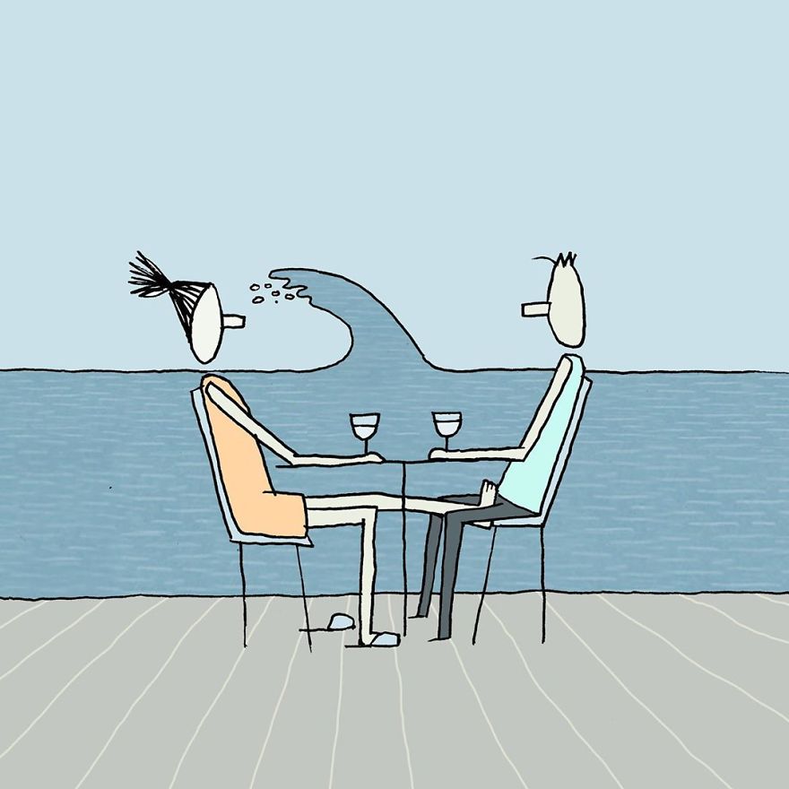 Artist Captures Moments Of Relationships Brightly In Illustrations