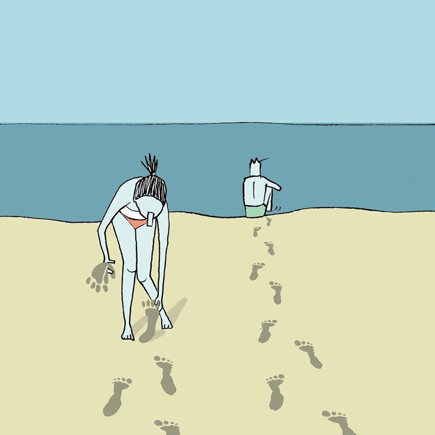 Artist Captures Moments Of Relationships Brightly In Illustrations