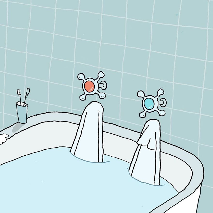 Artist Captures Moments Of Relationships Brightly In Illustrations