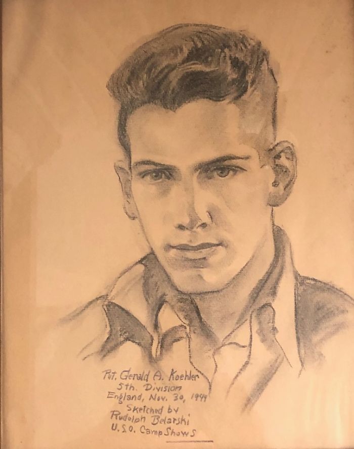 Belarski's Portraits Of Servicemen Were Done In Hospitals Of Men Who Were Wounded. There Is One On Ebay Currently For $350. You Can See The Faint Outline Of A Pillow In That Drawing!