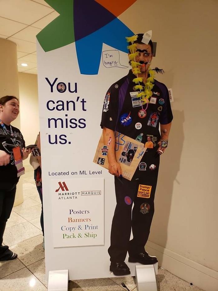 FedEx Put Up A Life-Size Ad At Dragon Con, People Saw There Were Many Ways To Improve It FedEx Put Up A Life-Size Ad At Dragon Con, People Saw There Were Many Ways To Improve It