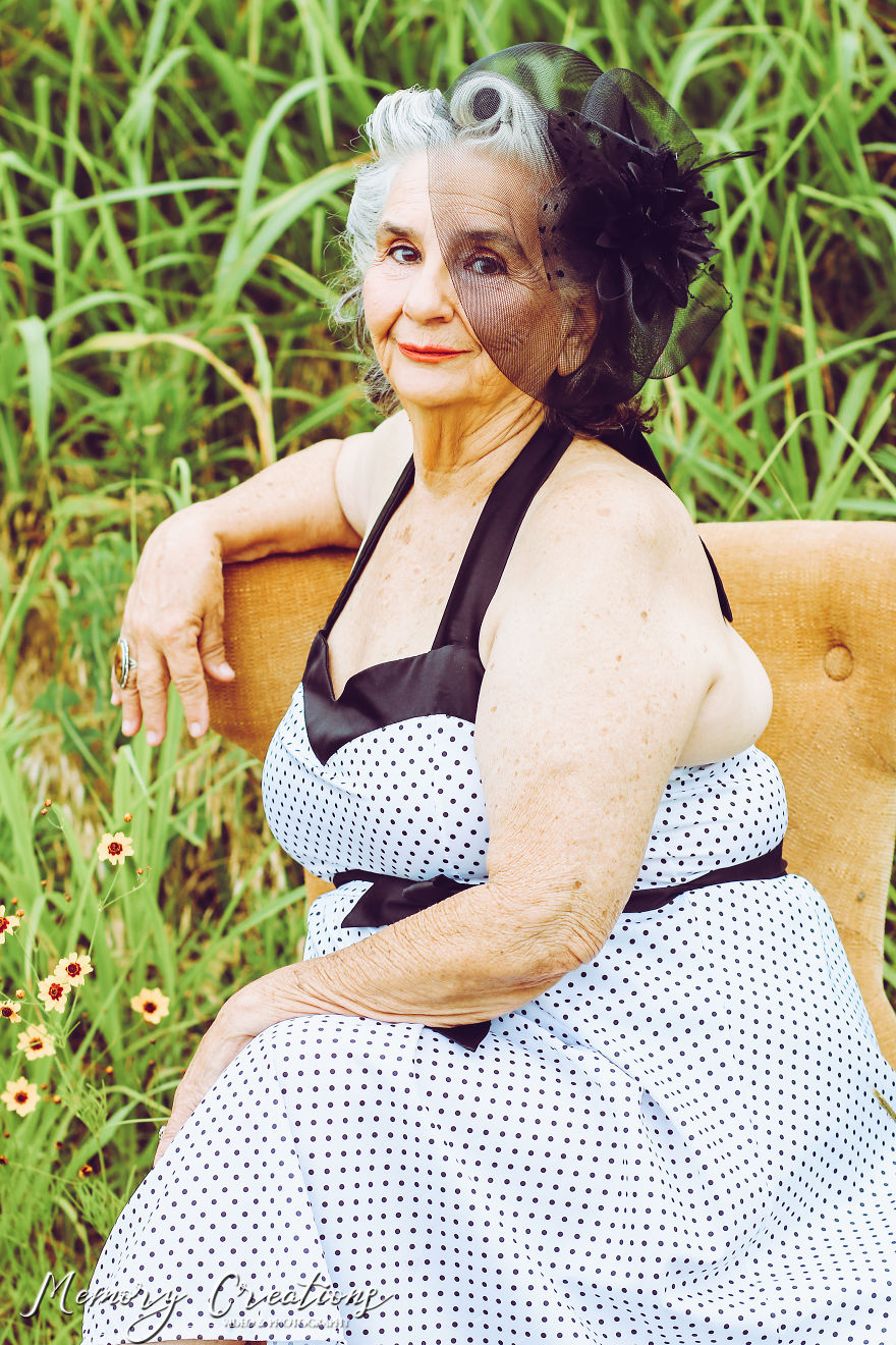 Glamorous Grandma Goals, I Did My Mom's 75th Birthday Pin-Up Photoshoot!