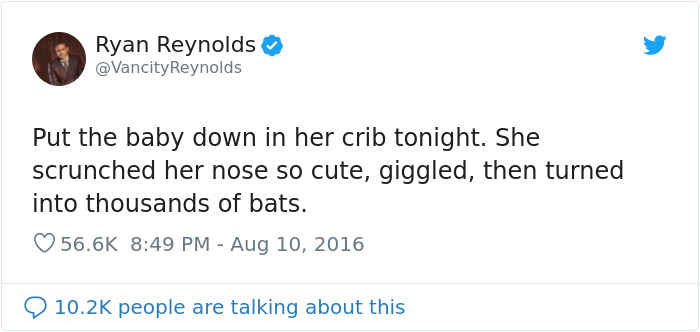 After Spending A Sleepless Night Because Of His Children, Ryan Reynolds Says What Every Parent Is Thinking