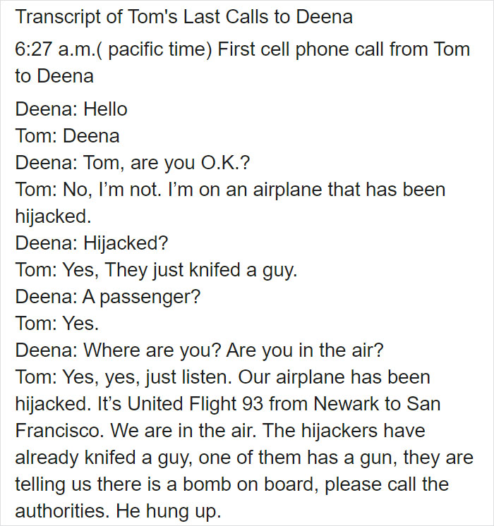 Someone Shared The Last Words Of A Heroic Passenger From One Of The 9/11 Planes