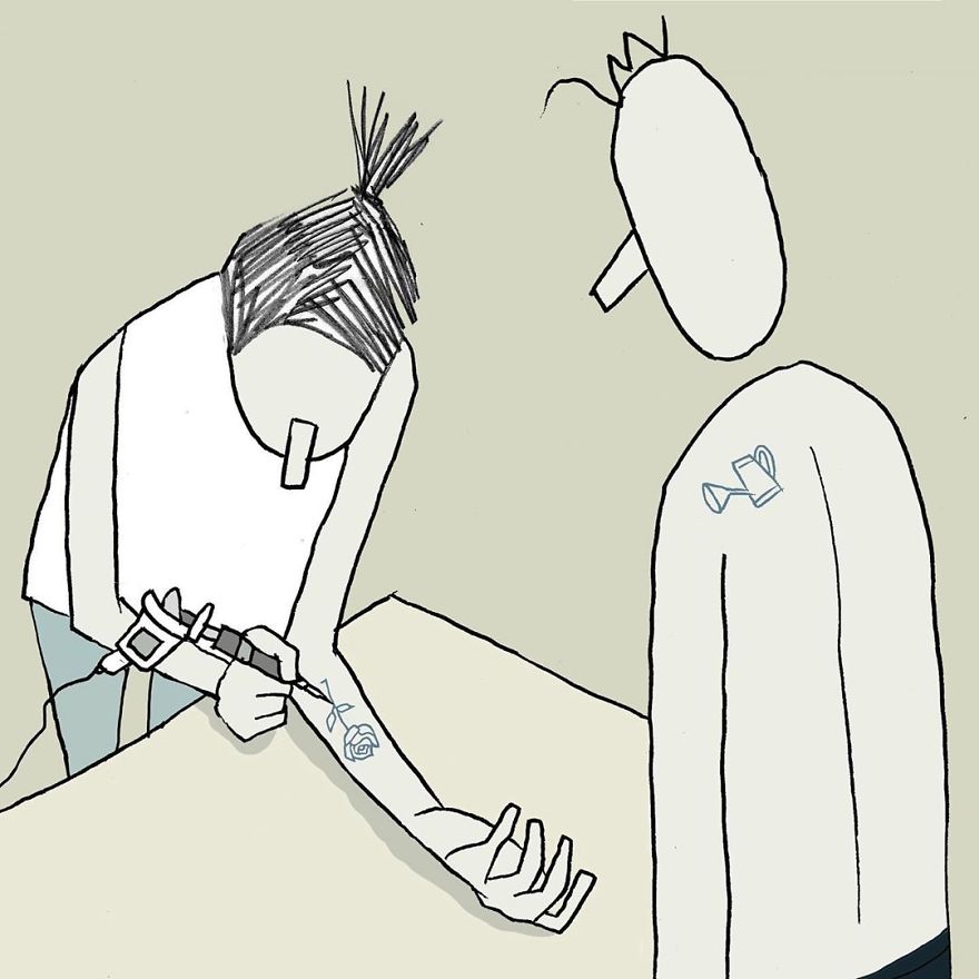 Artist Captures Moments Of Relationships Brightly In Illustrations