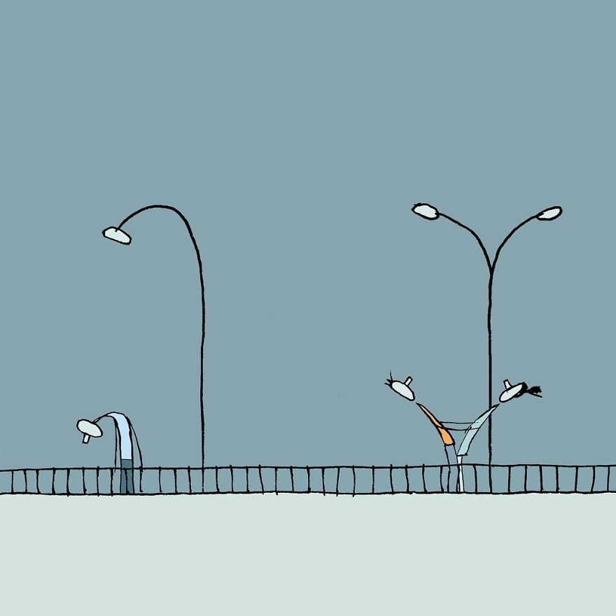 Artist Captures Moments Of Relationships Brightly In Illustrations