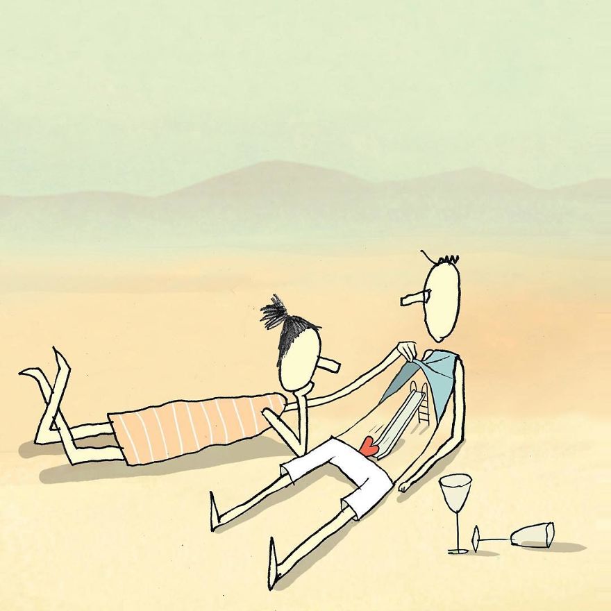 Artist Captures Moments Of Relationships Brightly In Illustrations