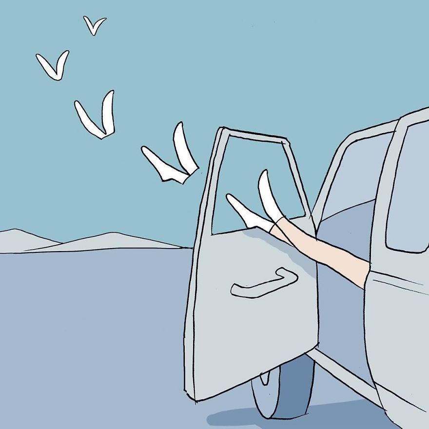 Artist Captures Moments Of Relationships Brightly In Illustrations