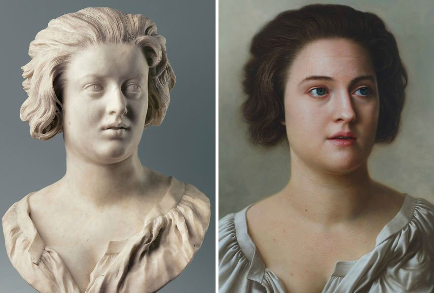 Korean Artist Gives New Life To Busts, Antique Paintings, And Photos By Turning Them Into Hyperrealistic Portraits (9 Pics) Korean Artist Gives New Life To Busts, Antique Paintings, And Photos By Turning Them Into Hyperrealistic Portraits (9 Pics)