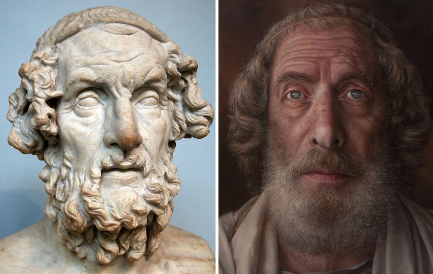 Korean Artist Gives New Life To Busts, Antique Paintings, And Photos By Turning Them Into Hyperrealistic Portraits (9 Pics) Korean Artist Gives New Life To Busts, Antique Paintings, And Photos By Turning Them Into Hyperrealistic Portraits (9 Pics)