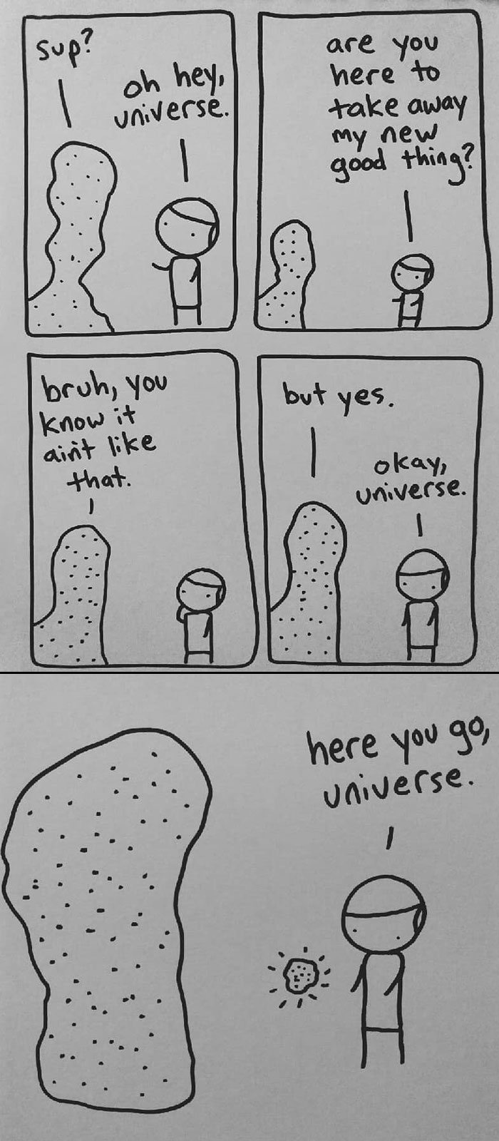 I Started Drawing Minimalist Comics About My Mental Health This Year And For Some Reason That Means Drawing Anxiety Kind Of Like It's A Hotdog