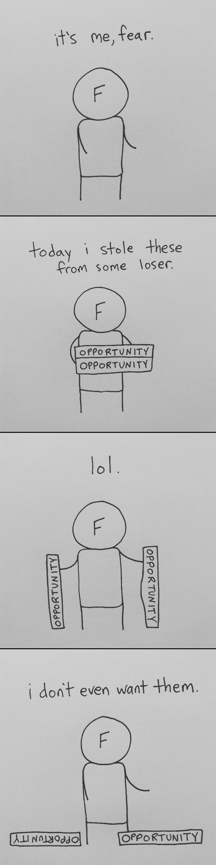 I Started Drawing Minimalist Comics About My Mental Health This Year And For Some Reason That Means Drawing Anxiety Kind Of Like It's A Hotdog