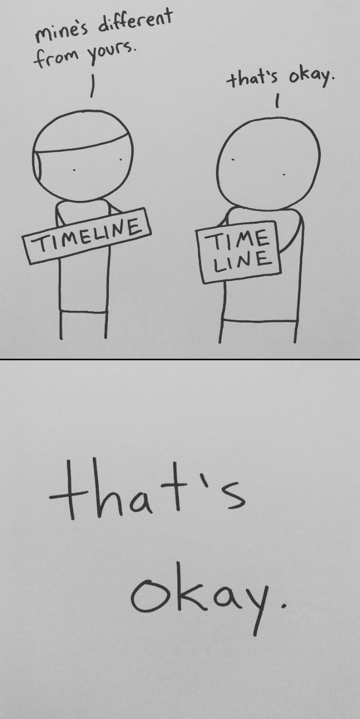 I Started Drawing Minimalist Comics About My Mental Health This Year And For Some Reason That Means Drawing Anxiety Kind Of Like It's A Hotdog