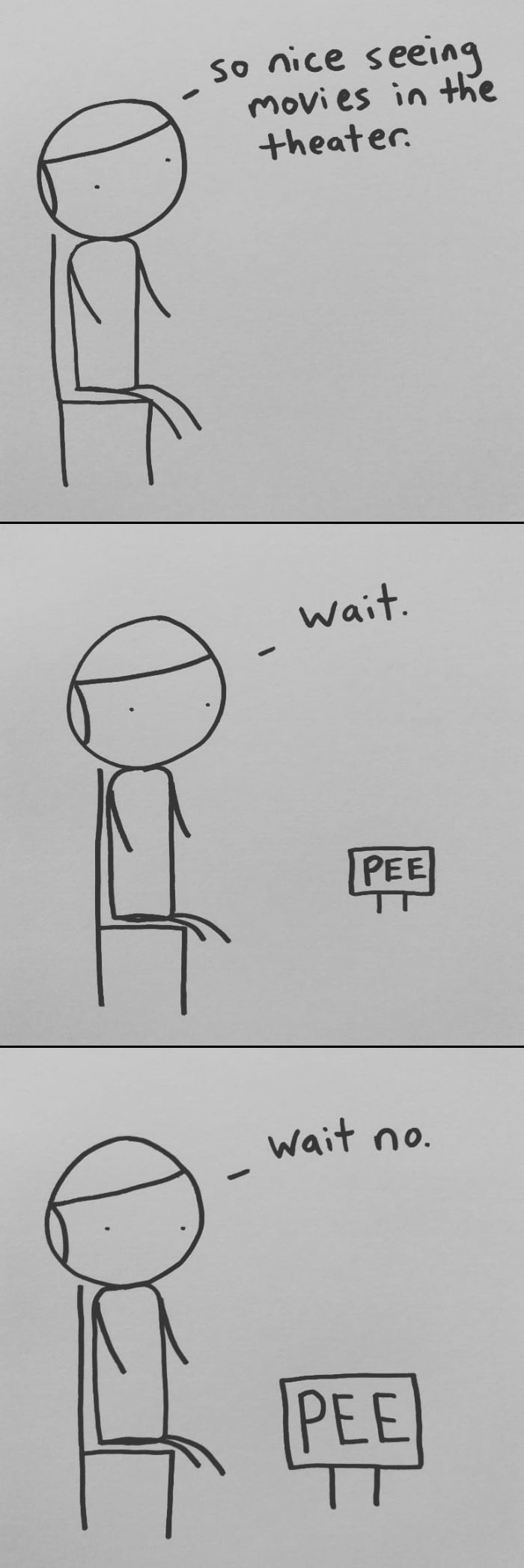 I Started Drawing Minimalist Comics About My Mental Health This Year And For Some Reason That Means Drawing Anxiety Kind Of Like It's A Hotdog