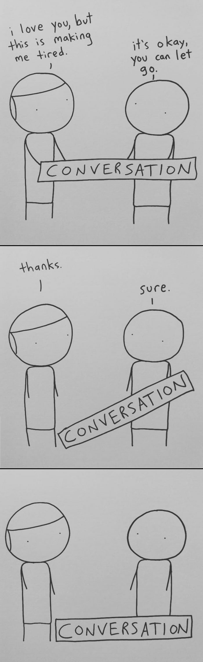 I Started Drawing Minimalist Comics About My Mental Health This Year And For Some Reason That Means Drawing Anxiety Kind Of Like It's A Hotdog