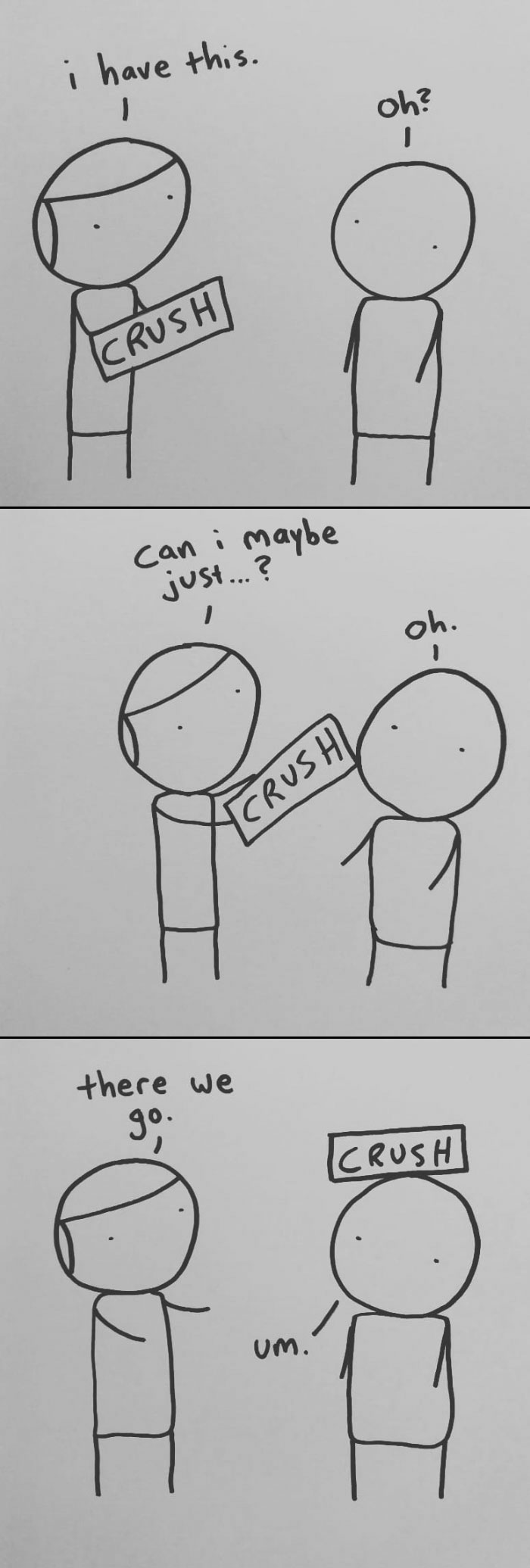 I Started Drawing Minimalist Comics About My Mental Health This Year And For Some Reason That Means Drawing Anxiety Kind Of Like It's A Hotdog