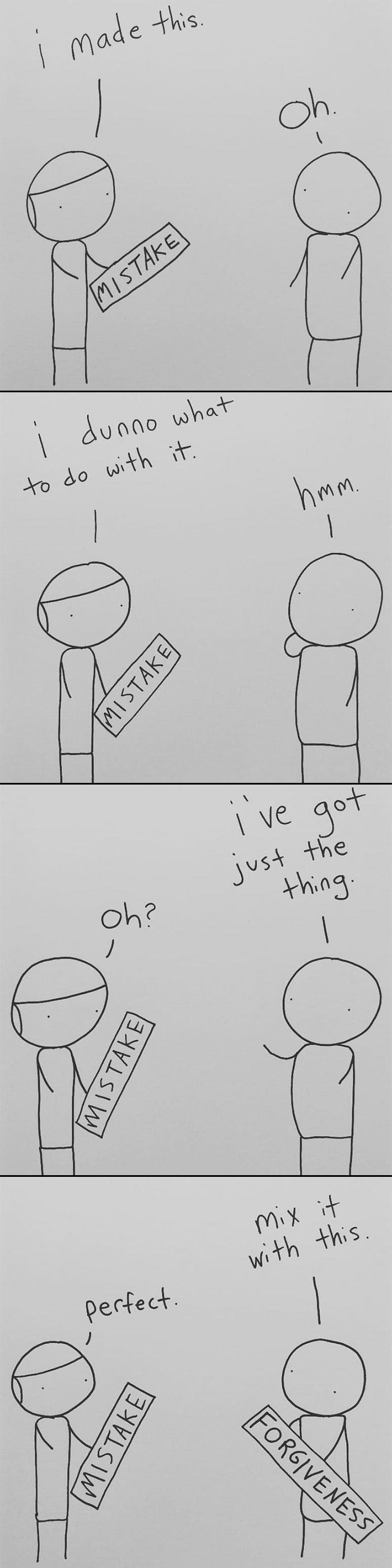 I Started Drawing Minimalist Comics About My Mental Health This Year And For Some Reason That Means Drawing Anxiety Kind Of Like It's A Hotdog