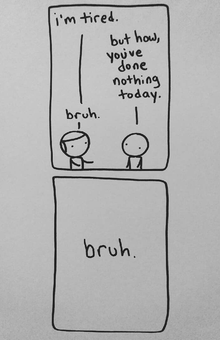 I Started Drawing Minimalist Comics About My Mental Health This Year And For Some Reason That Means Drawing Anxiety Kind Of Like It's A Hotdog