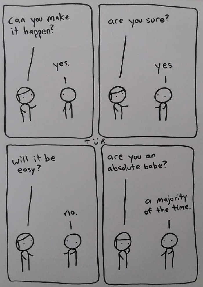 I Started Drawing Minimalist Comics About My Mental Health This Year And For Some Reason That Means Drawing Anxiety Kind Of Like It's A Hotdog