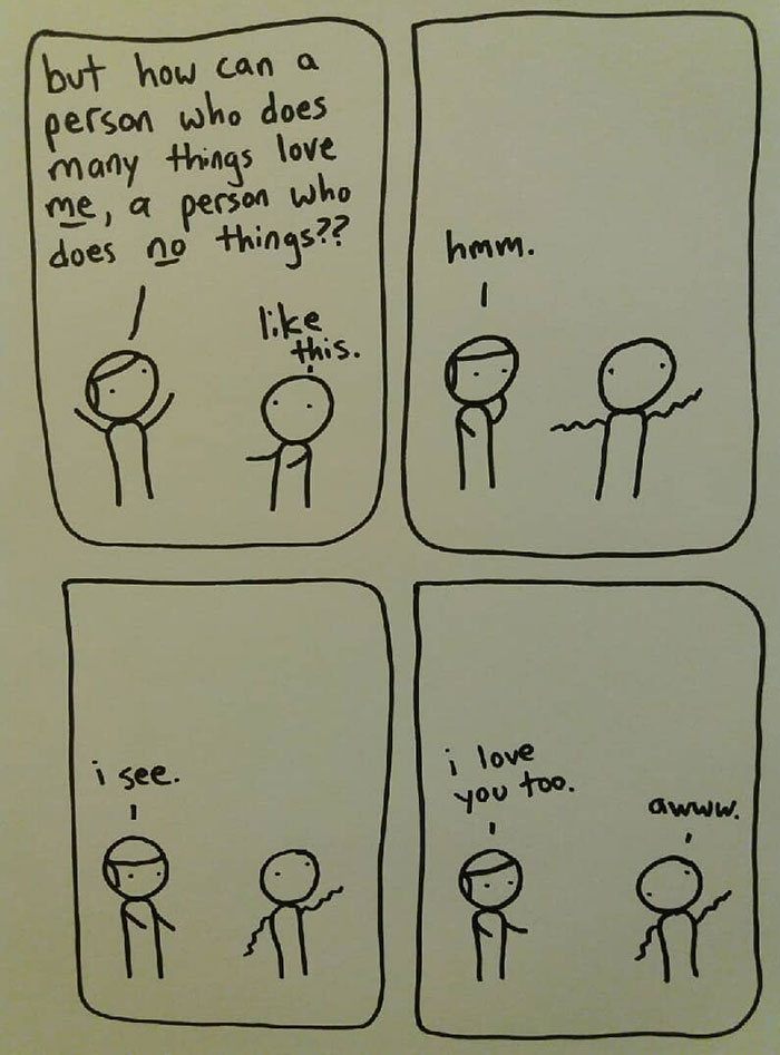 I Started Drawing Minimalist Comics About My Mental Health This Year And For Some Reason That Means Drawing Anxiety Kind Of Like It's A Hotdog