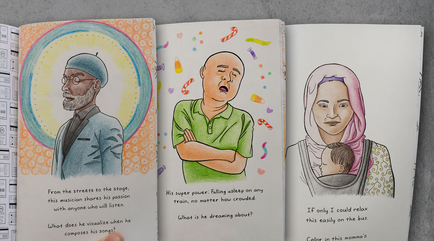 I Made A Coloring Book About The Weird, Annoying, And Amazing Things I See On Public Transportation