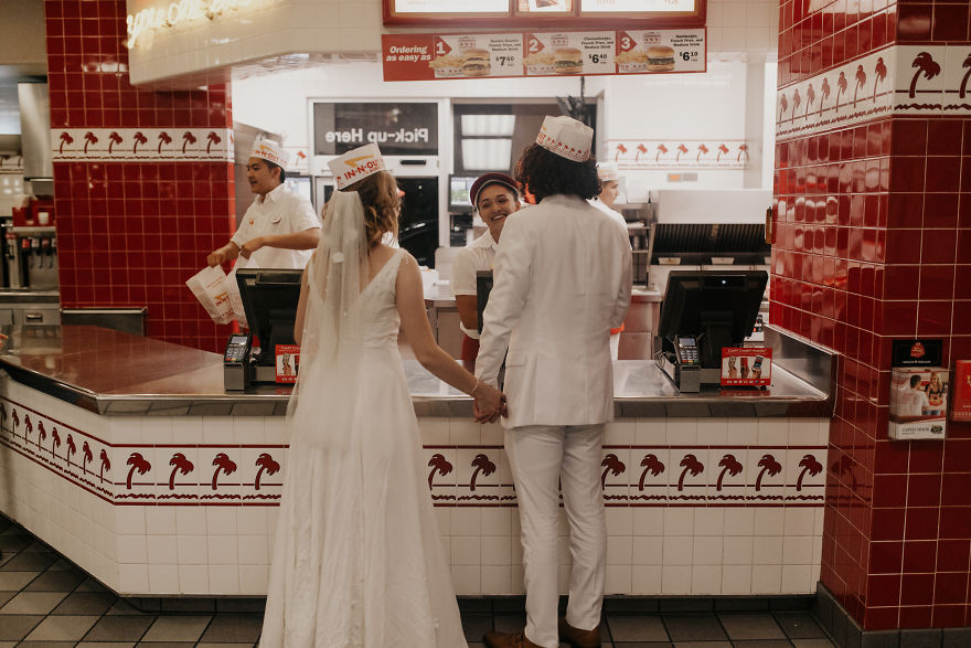 21 Wedding Photos That I Took At In-N-Out Burger Chain Restaurant