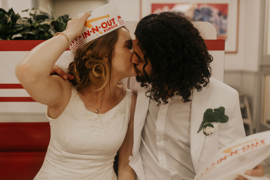 21 Wedding Photos That I Took At In-N-Out Burger Chain Restaurant