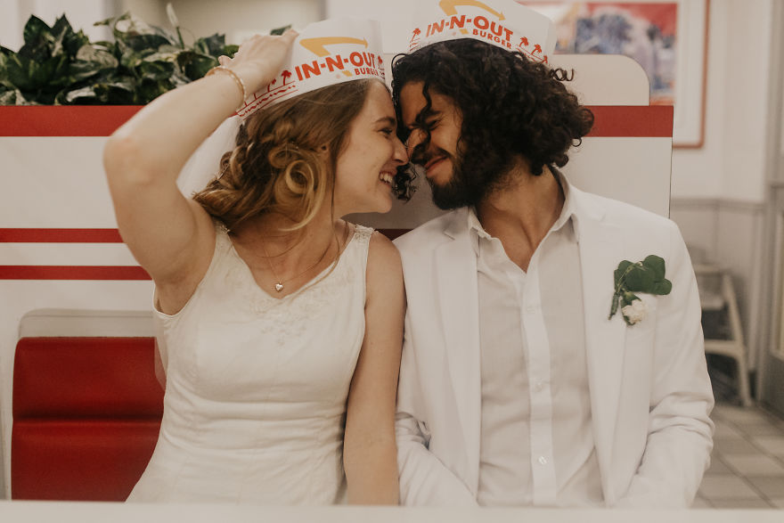 21 Wedding Photos That I Took At In-N-Out Burger Chain Restaurant