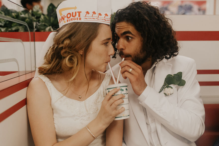 21 Wedding Photos That I Took At In-N-Out Burger Chain Restaurant