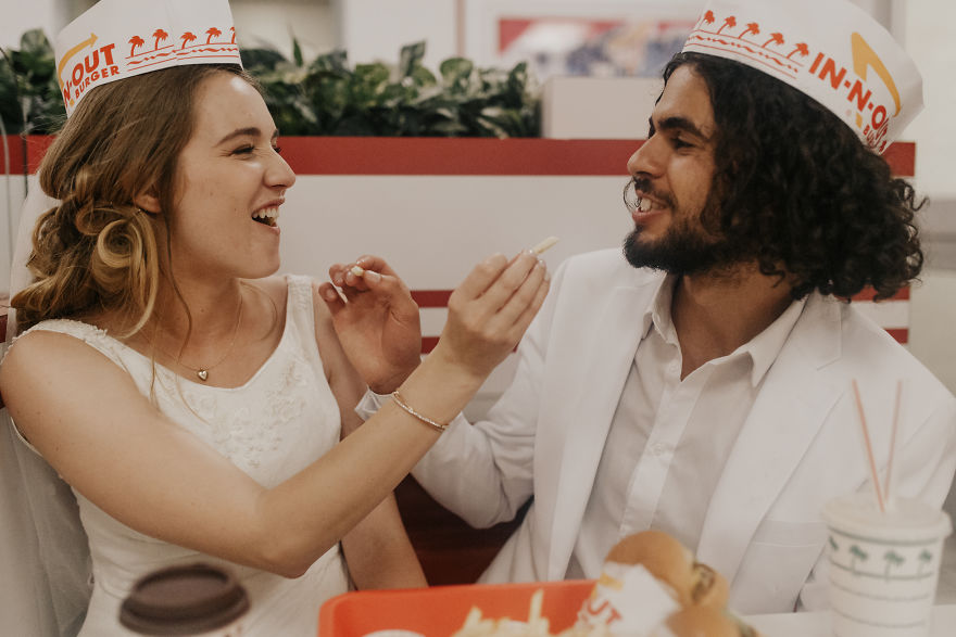 21 Wedding Photos That I Took At In-N-Out Burger Chain Restaurant