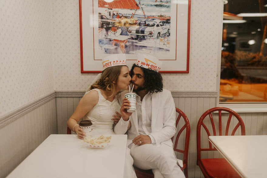 21 Wedding Photos That I Took At In-N-Out Burger Chain Restaurant