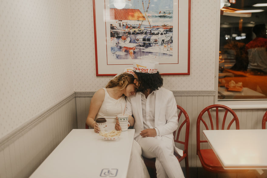 21 Wedding Photos That I Took At In-N-Out Burger Chain Restaurant