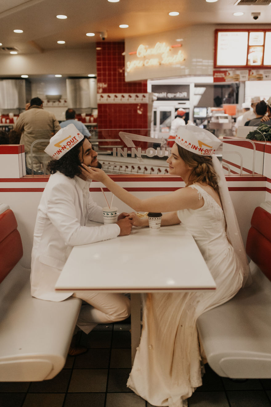 21 Wedding Photos That I Took At In-N-Out Burger Chain Restaurant