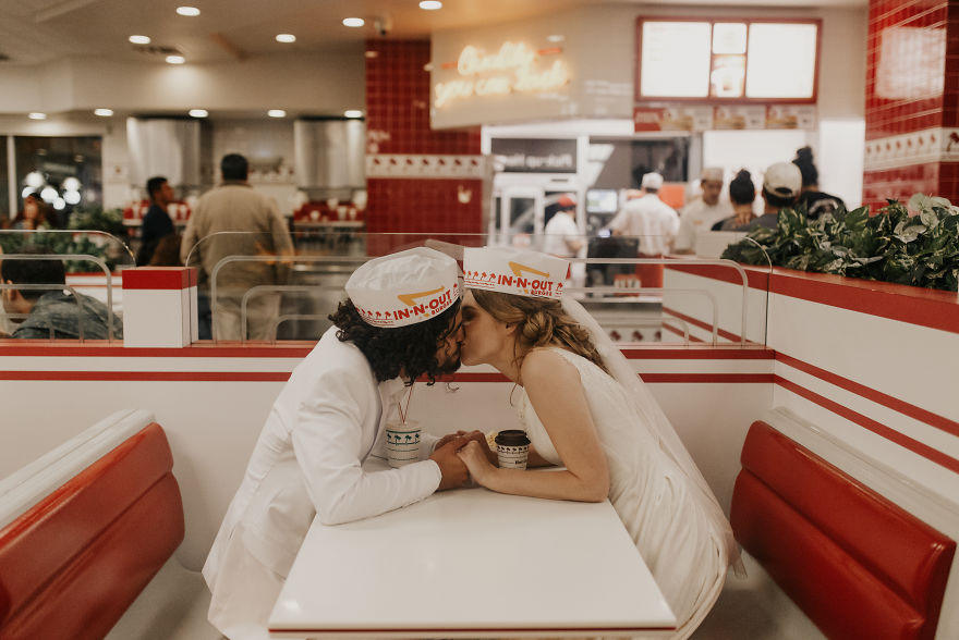 21 Wedding Photos That I Took At In-N-Out Burger Chain Restaurant