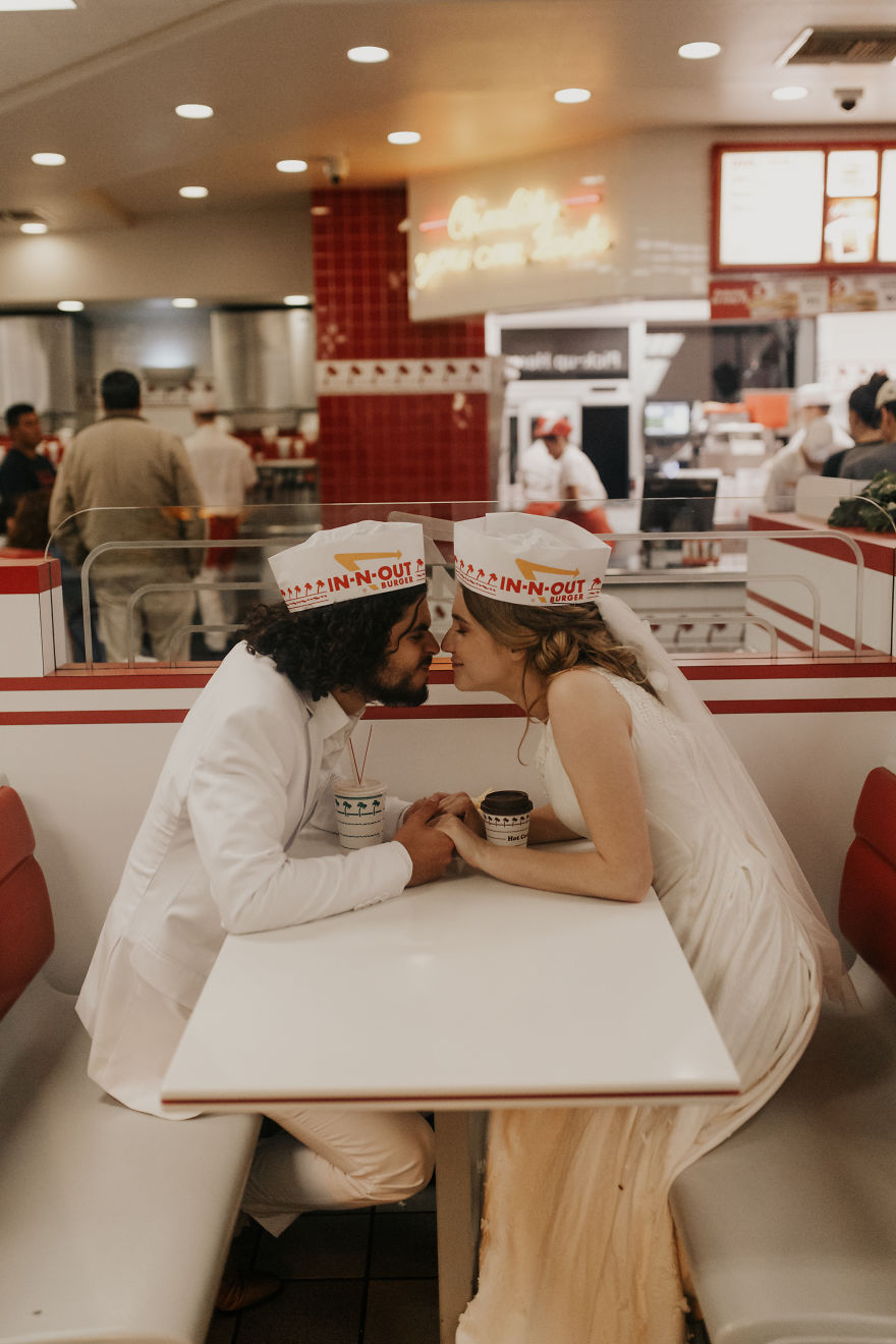 21 Wedding Photos That I Took At In-N-Out Burger Chain Restaurant