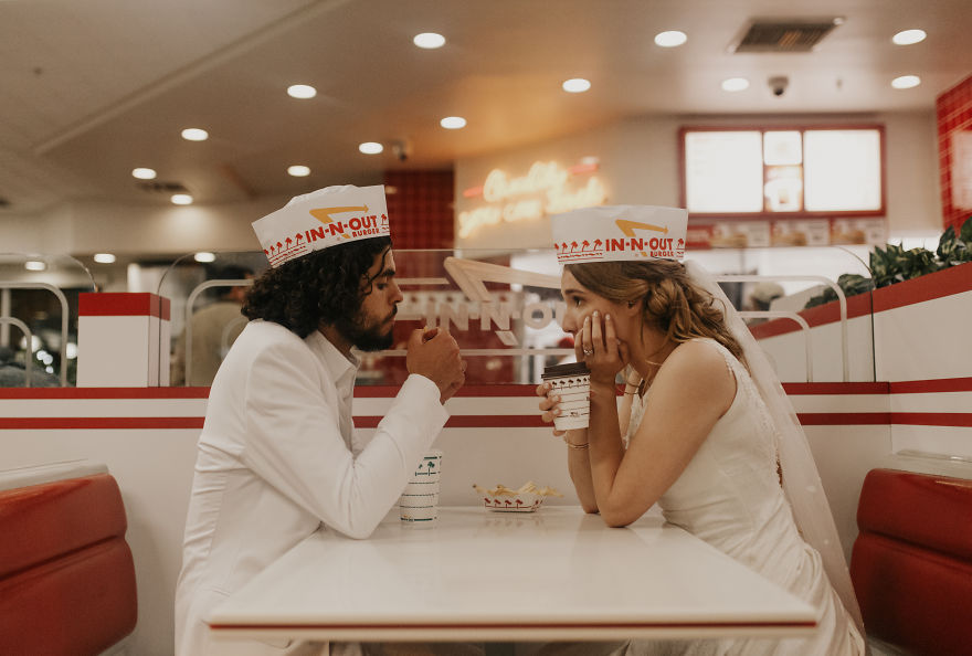 21 Wedding Photos That I Took At In-N-Out Burger Chain Restaurant