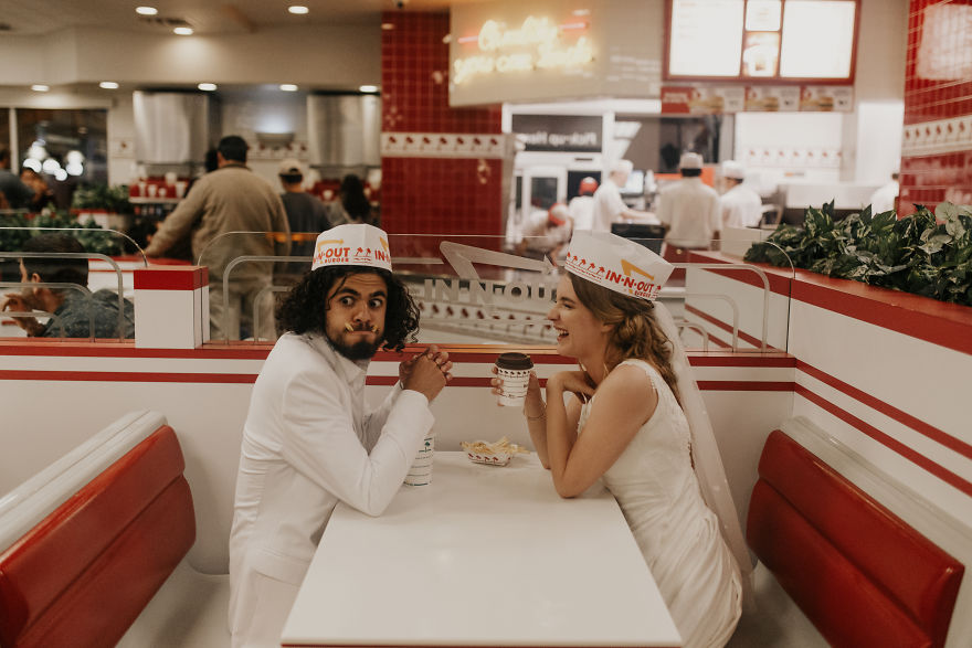 21 Wedding Photos That I Took At In-N-Out Burger Chain Restaurant