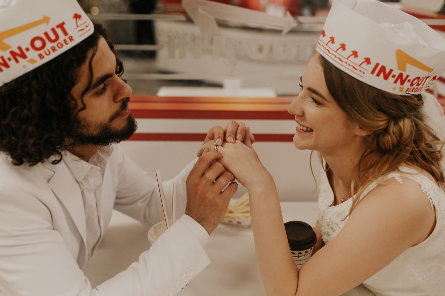 21 Wedding Photos That I Took At In-N-Out Burger Chain Restaurant