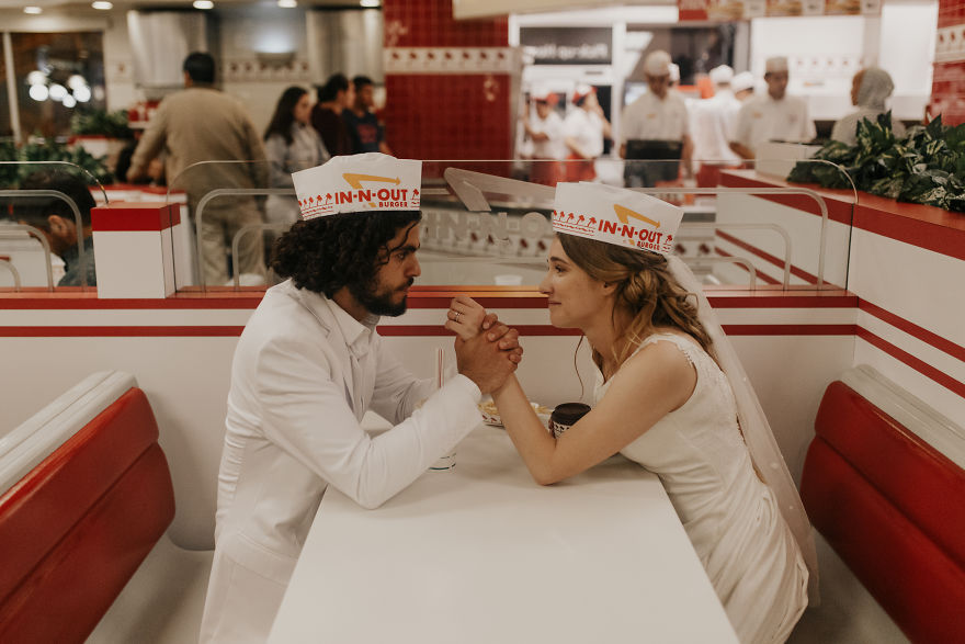 21 Wedding Photos That I Took At In-N-Out Burger Chain Restaurant