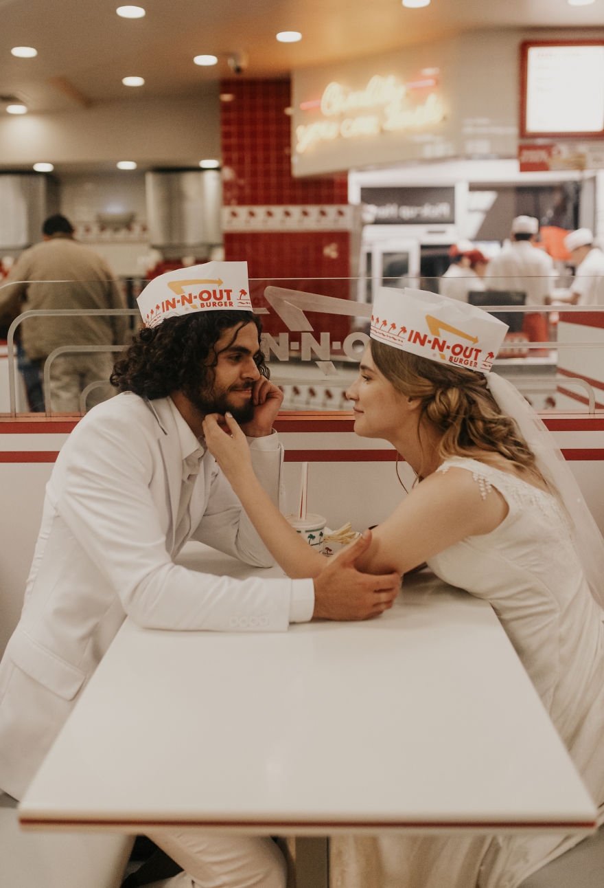 21 Wedding Photos That I Took At In-N-Out Burger Chain Restaurant